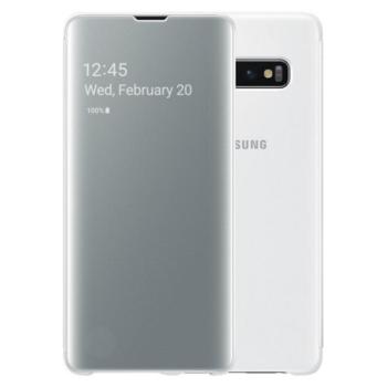 SAMSUNG tok álló (aktív FLIP, oldalra nyíló, Clear View Cover) FEHÉR Samsung Galaxy S10e (SM-G970) kép