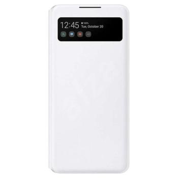 SAMSUNG tok álló (aktív FLIP, oldalra nyíló, hívószámkijelzés, Smart View Cover) FEHÉR Samsung Galaxy A42 5G (SM-A425F) kép