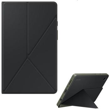 SAMSUNG tok álló, bőr hatású (FLIP, oldalra nyíló, TRIFOLD, asztali tartó, mágneses) FEKETE Samsung Galaxy Tab A9 LTE (SM-X115), Galaxy Tab A9 WIFI (SM-X110) kép