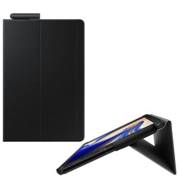 SAMSUNG tok álló (FLIP, oldalra nyíló, asztali tartó funkció, érintőceruza tartó) FEKETE Samsung Galaxy Tab S4 10.5 WIFI (SM-T830), Samsung Galaxy Tab S4 10.5 LTE (SM-T835) kép
