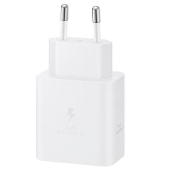 Samsung USB-C gyári hálózati töltő + USB-C töltő-és adatkábel, 1.8m, 45W, fehér (EP-T4511NWE) kép
