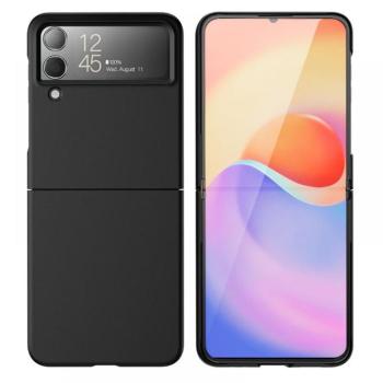 Samsung Z Flip 4 Gumírozott PC hátlap, Fekete kép
