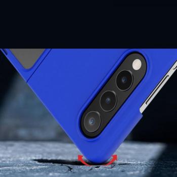 Samsung Z Fold 4 Gumírozott PC hátlap,Kék kép