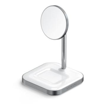 Satechi 2-in-1 AirPods, iPhone töltő dokkoló, fehér kép