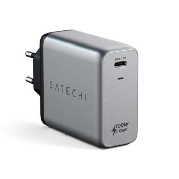 Satechi GaN PD hálózati gyorstöltő USB-C, 100W, asztroszürke kép