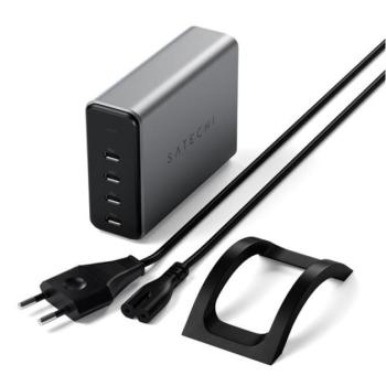 Satechi hálózati gyorstöltő Hub, 4XUSB-C, PD, GaN, 165W, szürke kép