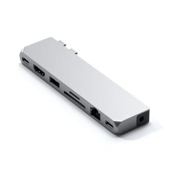 Satechi Pro Hub Max MacBook Pro Hub, 4k 60Hz HDMI, USB4 , USB-C, jack, Gigabit Ethernet és kártyaolvasó, ezüst kép