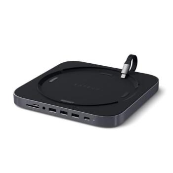 Satechi USB-C Aluminum Mac Mini Hub, 3x USB-A 3.0 és kártyaolvasó, ezüst kép