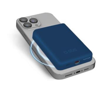 SBS TEBB5000MAG1CB indukciós powerbank 1xUSB-C csatlakozással 5000mAh 10W Qi - kék kép
