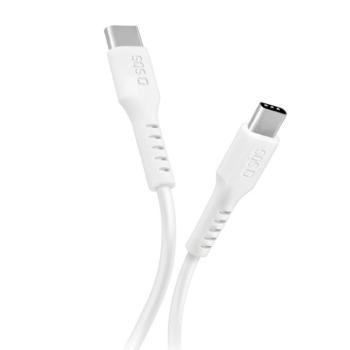 SBS TECABLETCC10W Type-C - Type-C kábel 25W 100cm - fehér kép