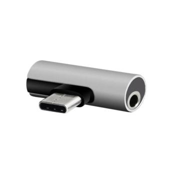 Setty AD-C-JC-7 USB-C - 3.5mm jack/USB-C audio adapter - ezüst színű kép