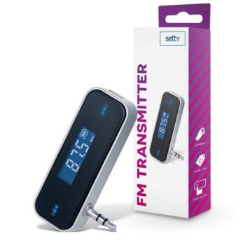 Setty Bluetooth FM-transmitter/autós kihangosító AUX csatlakozóval - Setty TFM-01 - fekete/ezüst kép