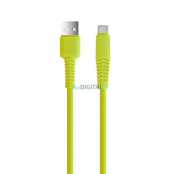 Setty kábel USB - USB-C 1,5 m 2,4A KSA-C-1.52.411 lime kép