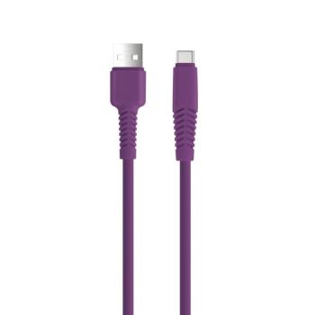 Setty KSA-C-1.5219 USB-A - Type-C kábel 2.1A 1.5m - lila kép