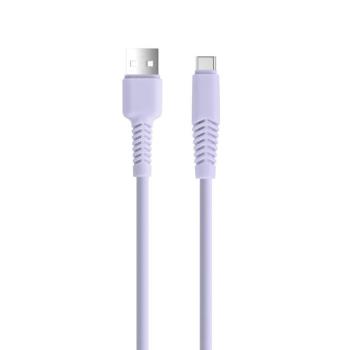 Setty KSA-C-1.529 USB-A - Type-C kábel 2.1A 1.5m - lila kép