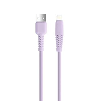 Setty KSA-L-1.529 USB-A - Lightning kábel 2.1A 1.5m - lila kép