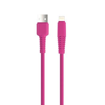 Setty KSA-L-1.529 USB-A - Lightning kábel 2.1A 1.5m - rózsaszín kép