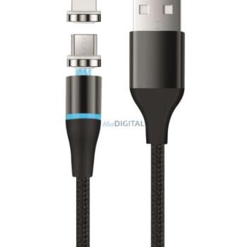 Setty mágneses kábel DT 3in1 2,5A 1,0 m KBM-01 fekete JO kép