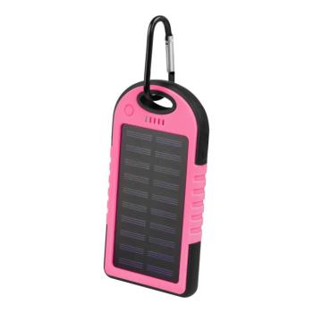 Setty SPBS-05 napelemes powerbank 5000mAh - rózsaszín kép