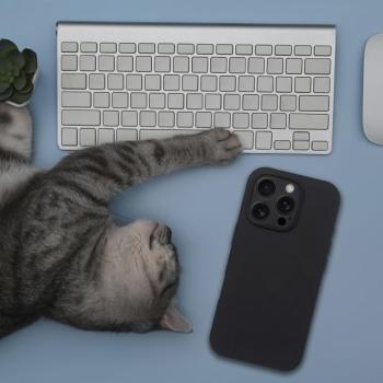 SILICONE 2mm MagSafe-kompatibilis tok iPhone 16 Pro Max - fekete kép