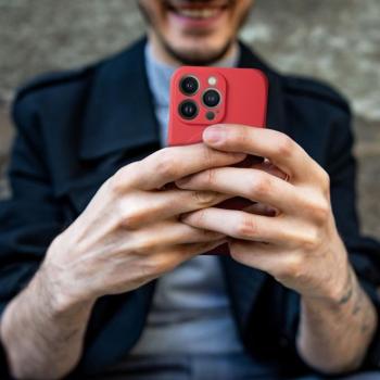 SILICONE MAG COVER MagSafe-kompatibilis tok Samsung Galaxy A55 5G - piros kép