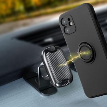 SILICONE RING tok iPhone 16 Pro - fekete kép