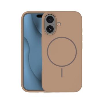 Silicone Thin MagSafe-kompatibilis tok iPhone 16 Plus - barna kép