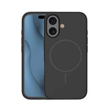 Silicone Thin MagSafe-kompatibilis tok iPhone 16 Plus - fekete kép