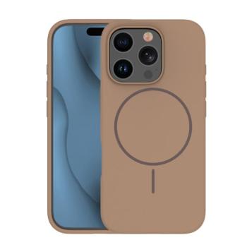 Silicone Thin MagSafe-kompatibilis tok iPhone 16e - barna kép