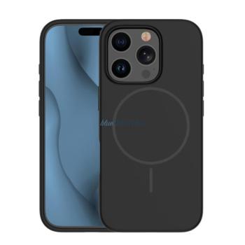 Silicone Thin MagSafe-kompatibilis tok iPhone 17 Pro - fekete kép