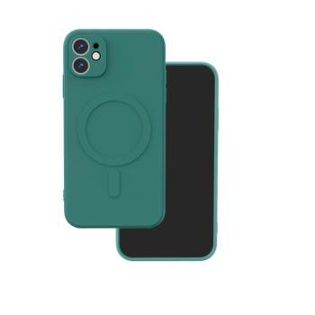 Simple Color MagSafe-kompatibilis tok iPhone 12 - sötétzöld kép