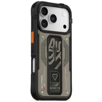 Skinarma Aegis Apple iPhone 17 Pro mágneses tok kitámasztóval, Magsafe kompatibilis, szürke kép