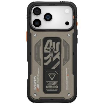Skinarma Aegis Apple iPhone 17 Pro Max mágneses tok kitámasztóval, Magsafe kompatibilis, szürke kép
