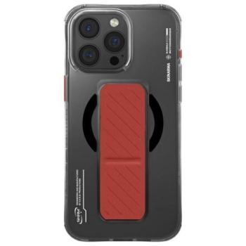 Skinarma Magma Apple iPhone 16 Pro mágneses tok kitámasztóval, Magsafe kompatibilis, fekete kép