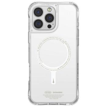 Skinarma Saido Apple iPhone 16 Pro mágneses tok, Magsafe kompatibilis, átlátszó-neonzöld (sötétben világító) kép