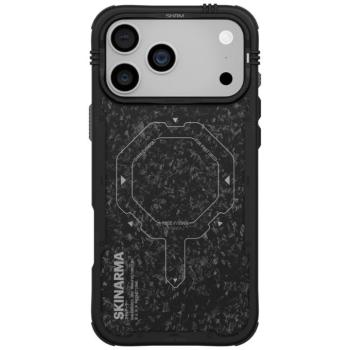Skinarma Vektor Apple iPhone 17 Pro Max mágneses tok, Magsafe kompatibilis, fekete-fehér kép