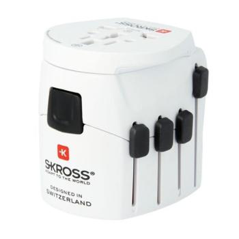 SKROSS PROWORLD hálózati csatlakozó adapter (240V / 10000mA, EU2 pin, EU3, IT, US, UK, CH földelt, utazótöltő) FEHÉR CAT S60, Apple iPhone 7 4.7, Apple iPhone 7 Plus 5.5, Evolveo Strongphone Q kép