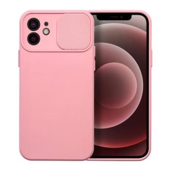 Slide Apple iPhone 12, kameravédős szilikon tok, rózsaszín kép