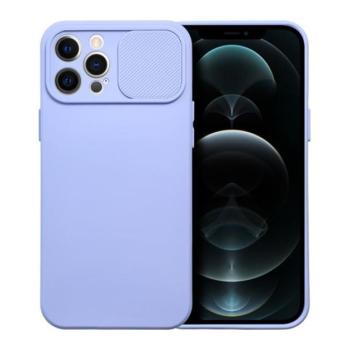 Slide Apple iPhone 12 Pro Max, kameravédős szilikon tok, levendula kép