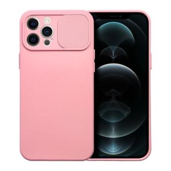 Slide Apple iPhone 12 Pro Max, kameravédős szilikon tok, rózsaszín kép