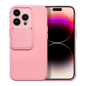 Slide Apple iPhone 13 Pro, kameravédős szilikon tok, rózsaszín kép