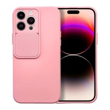 Slide Apple iPhone 13 Pro Max, kameravédős szilikon tok, rózsaszín kép