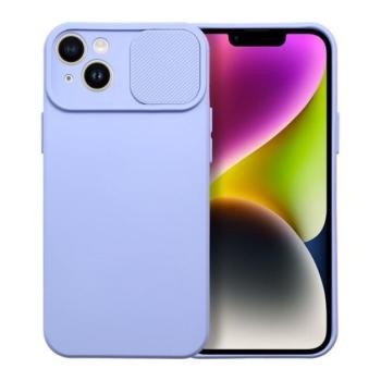 Slide Apple iPhone 14 Plus, kameravédős szilikon tok, levendula kép
