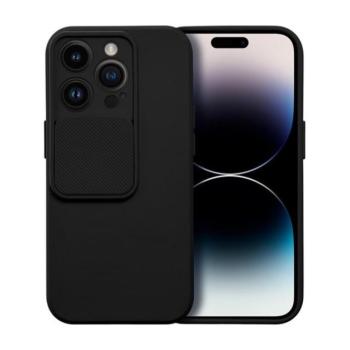 Slide Apple iPhone 14 Pro, kameravédős szilikon tok, fekete kép