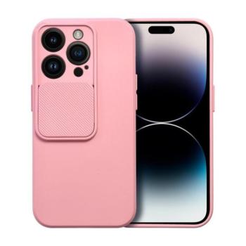 Slide Apple iPhone 14 Pro, kameravédős szilikon tok, rózsaszín kép