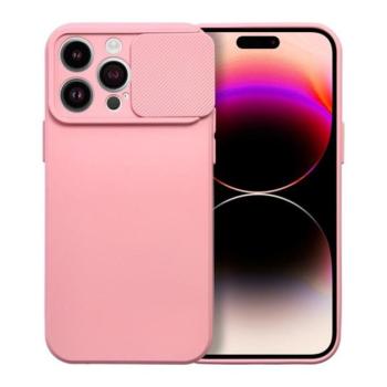 Slide Apple iPhone 14 Pro Max, kameravédős szilikon tok, rózsaszín kép