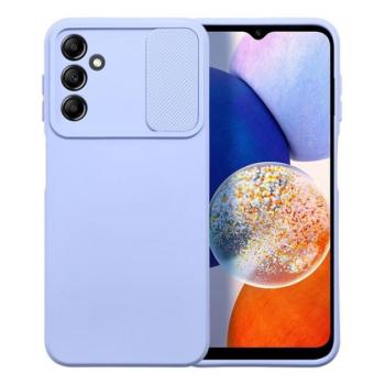 Slide Samsung Galaxy A14 5G/A14 4G, kameravédős szilikon tok, levendula kép