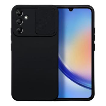 Slide Samsung Galaxy A34 5G, kameravédős szilikon tok, fekete kép