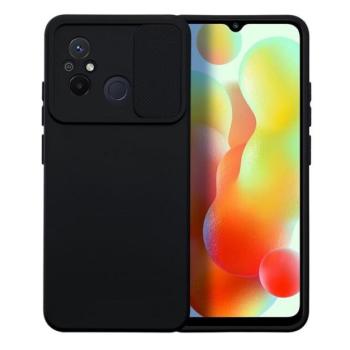 Slide Xiaomi Redmi 12C, kameravédős szilikon tok, fekete kép