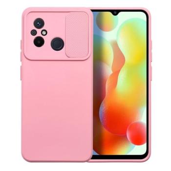 Slide Xiaomi Redmi 12C, kameravédős szilikon tok, rózsaszín kép